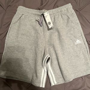 adidas 3-Stripes fleece shorts size large